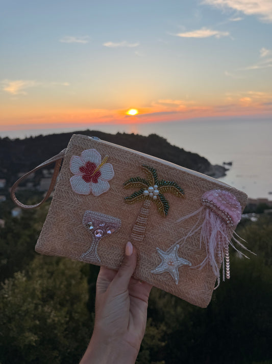 Pink Paradise Beach Clutch